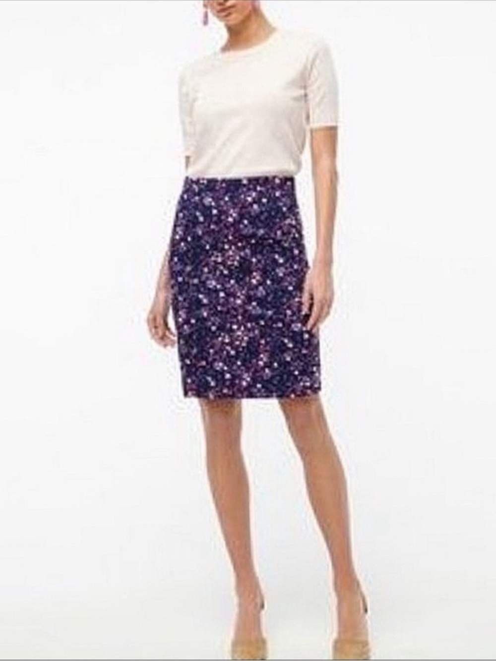 NWOT J.Crew Sateen Pencil Skirt